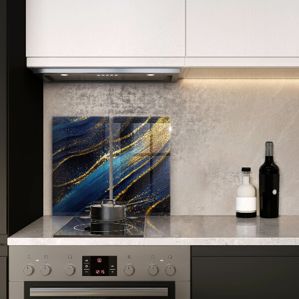 Skärbräda glas Marinblå abstraktion