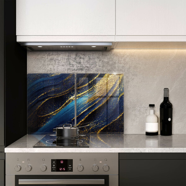 Skärbräda glas Marinblå abstraktion