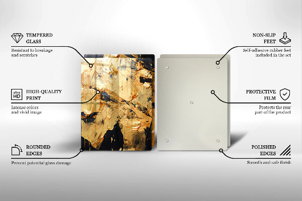 Skärbräda glas Elegant färgstruktur