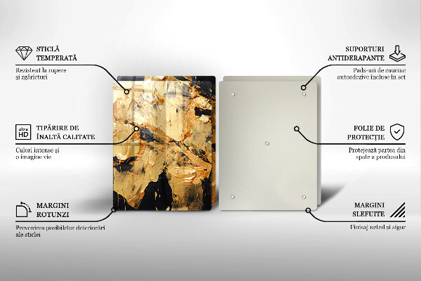 Skärbräda glas Elegant färgstruktur