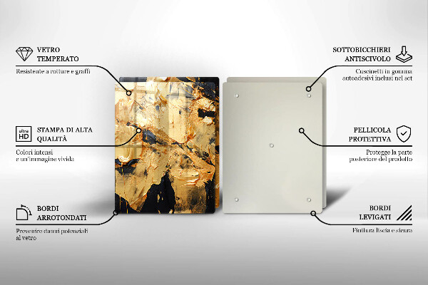 Skärbräda glas Elegant färgstruktur