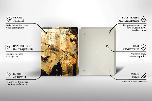 Skärbräda glas Elegant färgstruktur