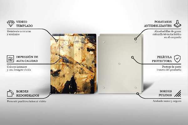 Skärbräda glas Elegant färgstruktur