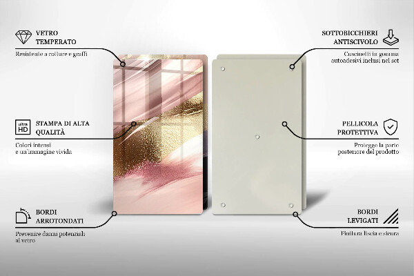 Skärbräda glas Pastellfläckar