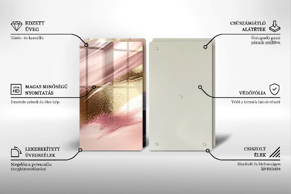 Skärbräda glas Pastellfläckar