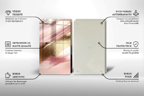 Skärbräda glas Pastellfläckar