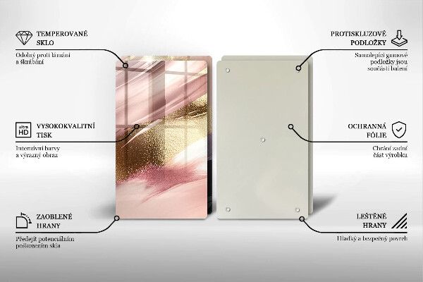 Skärbräda glas Pastellfläckar