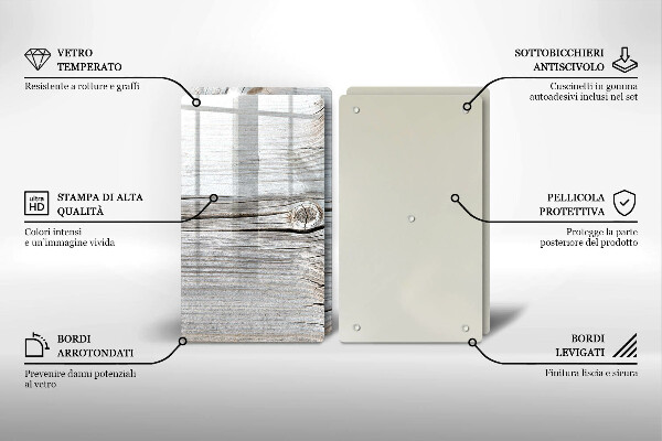 Skärbräda glas Lätt trästruktur