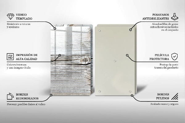 Skärbräda glas Lätt trästruktur