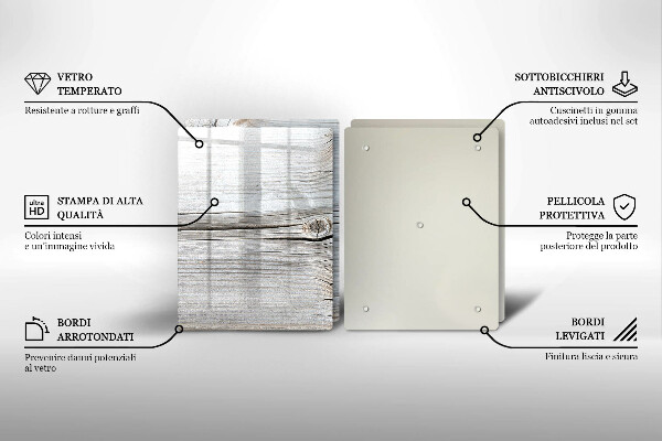 Skärbräda glas Lätt trästruktur