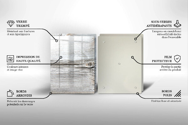 Skärbräda glas Lätt trästruktur