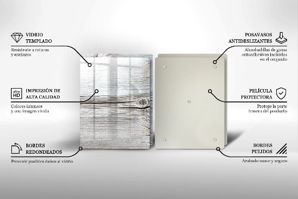 Skärbräda glas Lätt trästruktur
