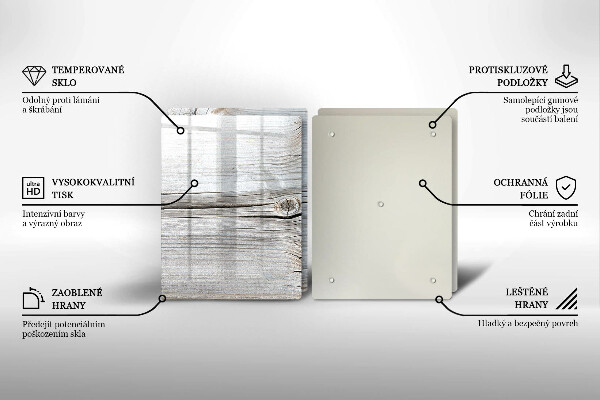 Skärbräda glas Lätt trästruktur