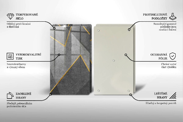 Skärbräda glas Skarpa former