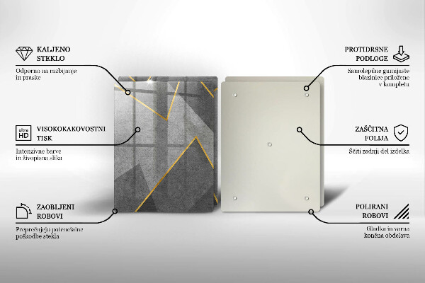 Skärbräda glas Skarpa former