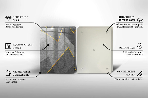 Skärbräda glas Skarpa former