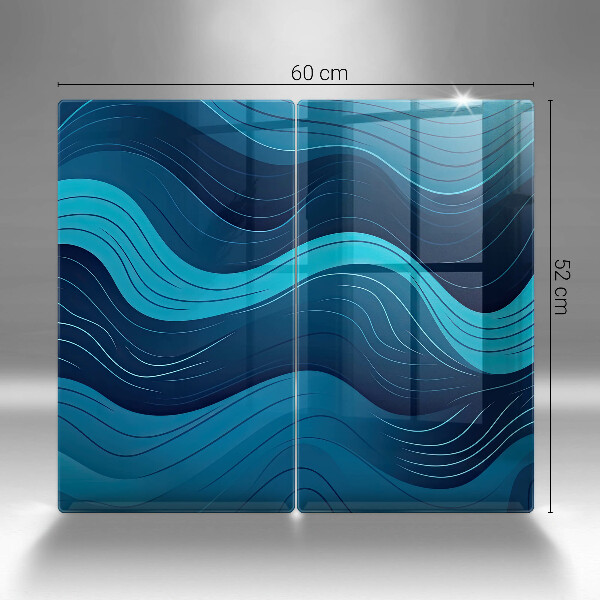 Skärbräda glas Abstrakta vågor
