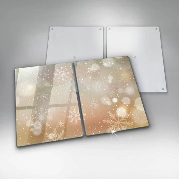 Skärbräda glas Snöflingor