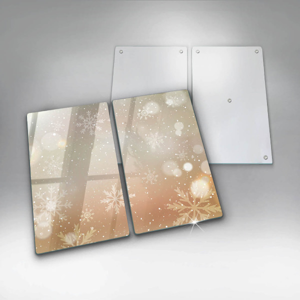 Skärbräda glas Snöflingor