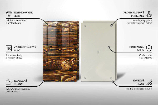 Skärbräda glas Trästruktur