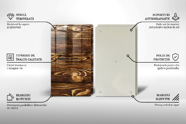 Skärbräda glas Trästruktur