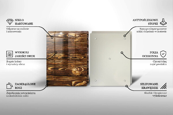 Skärbräda glas Trästruktur