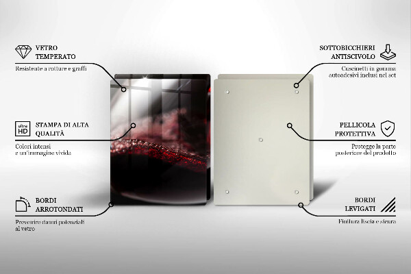 Skärbräda glas Rött vin glas
