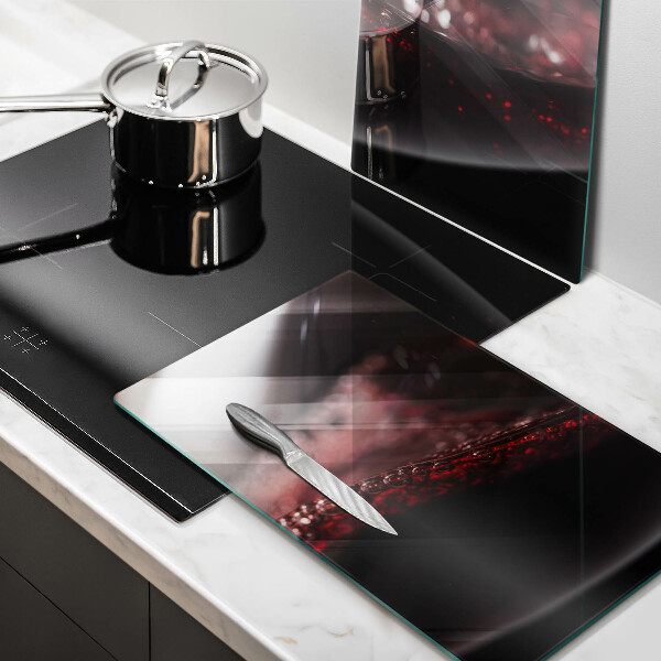 Skärbräda glas Rött vin glas