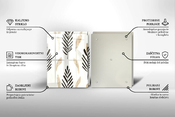 Skärbräda glas Boho växter