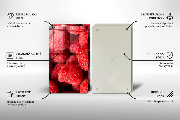 Skärbräda glas Hallonfrukt