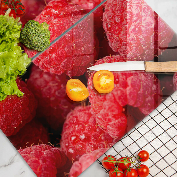 Skärbräda glas Hallonfrukt