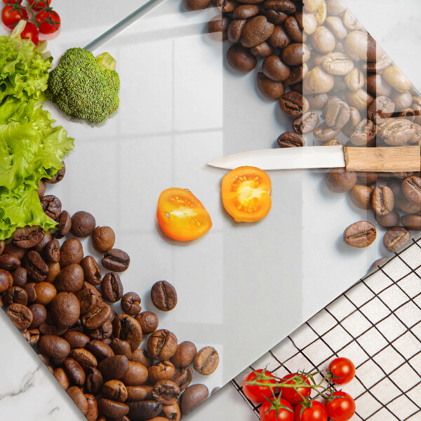 Skärbräda glas Kaffebönor