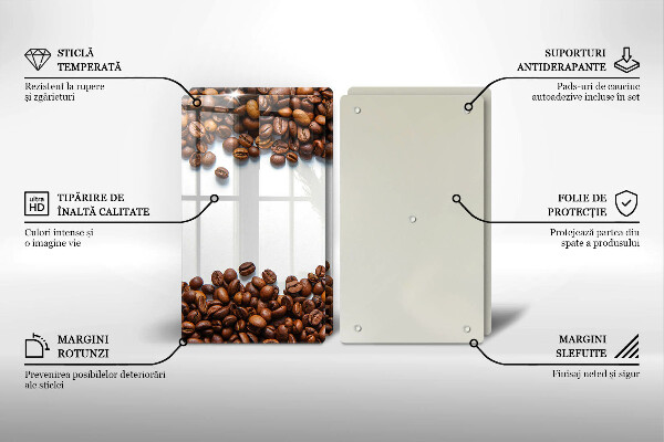 Skärbräda glas Kaffebönor