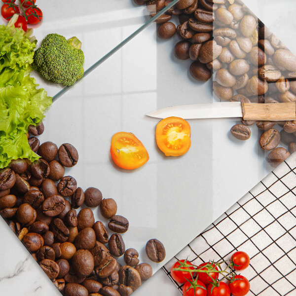 Skärbräda glas Kaffebönor