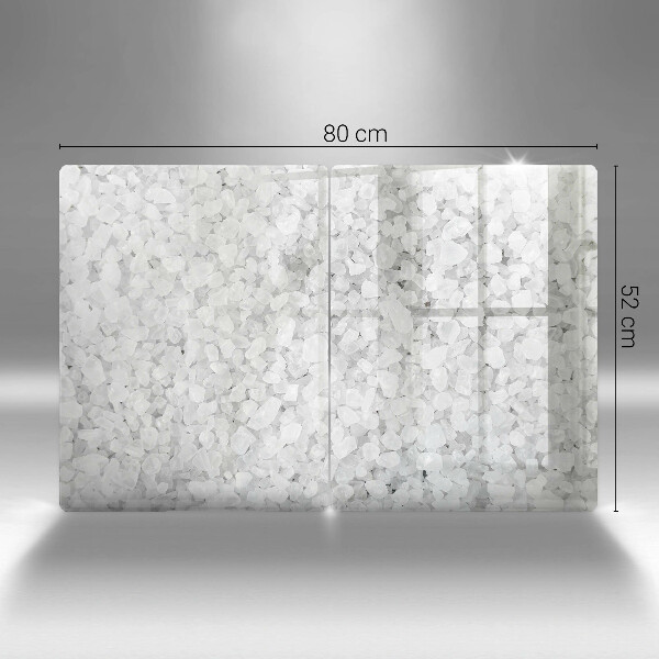 Skärbräda glas Saltkristaller