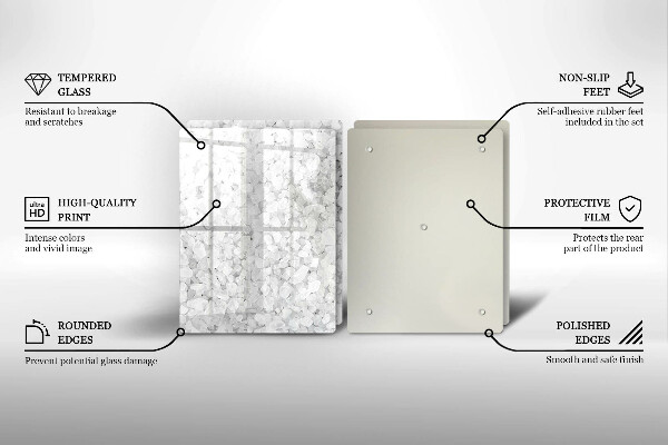 Skärbräda glas Saltkristaller