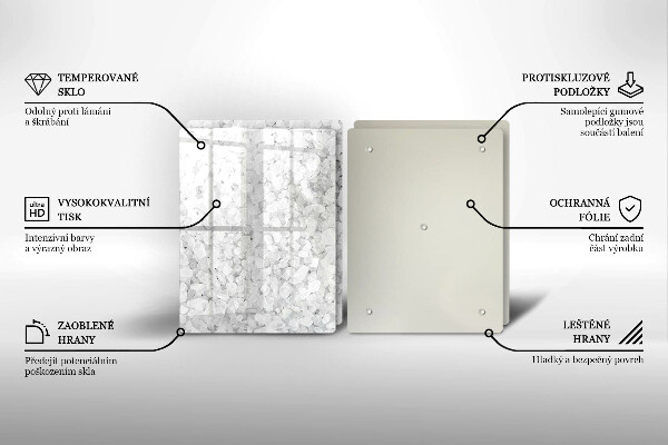 Skärbräda glas Saltkristaller