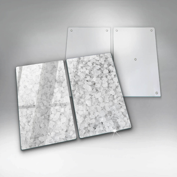 Skärbräda glas Saltkristaller