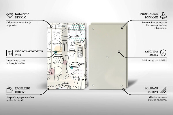 Skärbräda glas Kökstillbehör