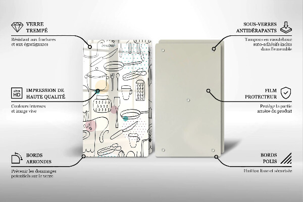 Skärbräda glas Kökstillbehör