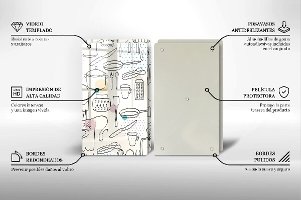 Skärbräda glas Kökstillbehör