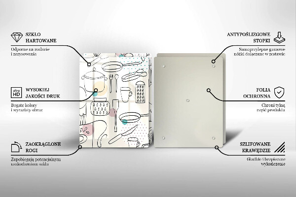 Skärbräda glas Kökstillbehör