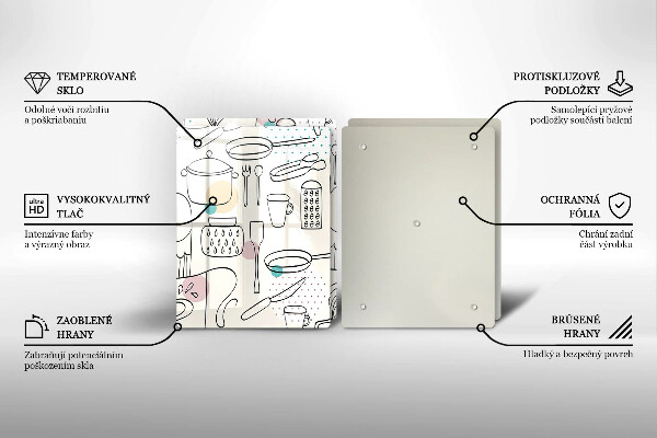 Skärbräda glas Kökstillbehör