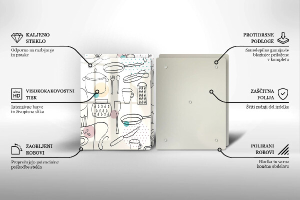 Skärbräda glas Kökstillbehör
