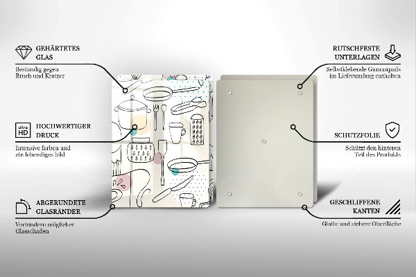 Skärbräda glas Kökstillbehör