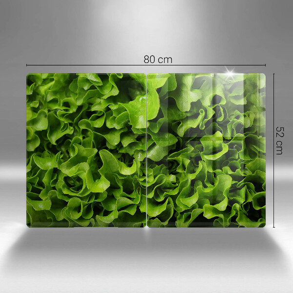 Skärbräda glas Gröna salladsblad