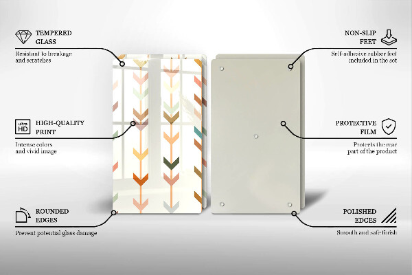 Skärbräda glas Geometriska element