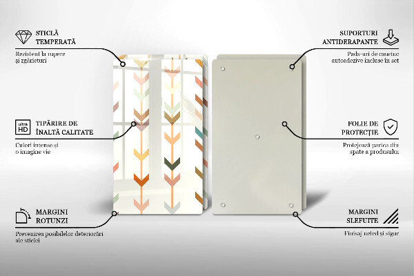 Skärbräda glas Geometriska element