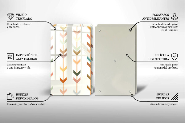 Skärbräda glas Geometriska element