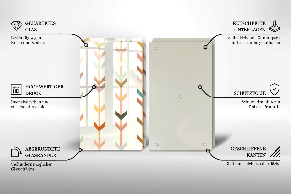 Skärbräda glas Geometriska element